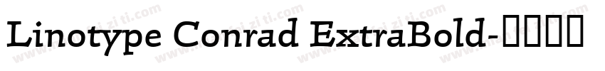 Linotype Conrad ExtraBold字体转换